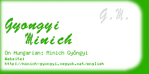 gyongyi minich business card