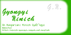 gyongyi minich business card